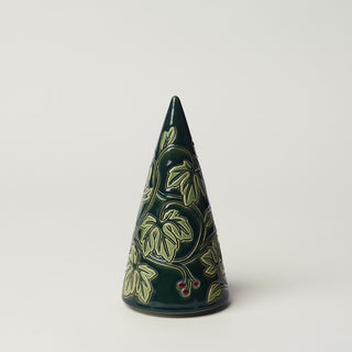 Hand-thrown ceramic Christmas tree by Rookwood Pottery