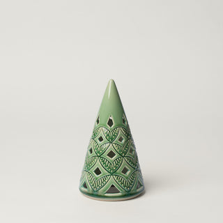 Hand-thrown ceramic Christmas tree by Rookwood Pottery