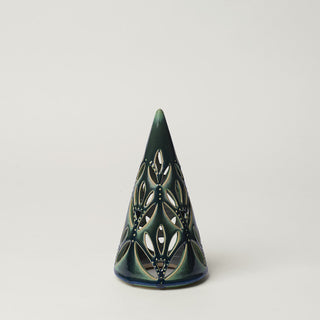 Hand-thrown ceramic Christmas tree by Rookwood Pottery