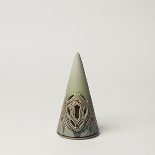 Hand-thrown ceramic Christmas tree by Rookwood Pottery