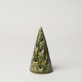 Hand-thrown ceramic Christmas tree by Rookwood Pottery