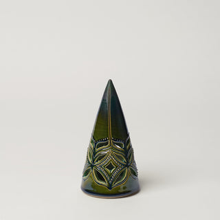 Hand-thrown ceramic Christmas tree by Rookwood Pottery