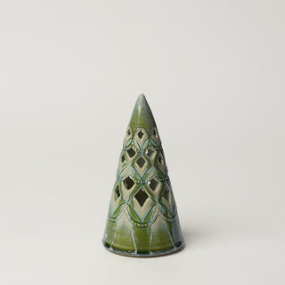 Hand-thrown ceramic Christmas tree by Rookwood Pottery