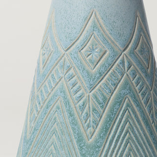 Close-up details of hand-thrown ceramic holiday tree