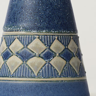 Close-up details of hand-thrown ceramic holiday tree