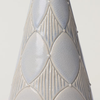 Close-up details of hand-thrown ceramic holiday tree