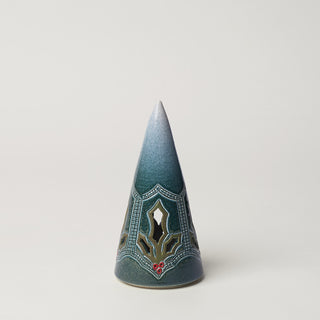 Hand-thrown ceramic Christmas tree by Rookwood Pottery