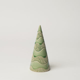 Hand-thrown ceramic Christmas tree by Rookwood Pottery