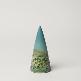 Hand-thrown ceramic Christmas tree by Rookwood Pottery