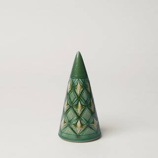 Hand-thrown ceramic Christmas tree by Rookwood Pottery