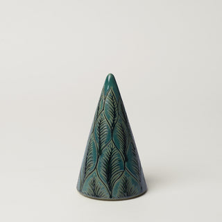 Hand-thrown ceramic Christmas tree by Rookwood Pottery
