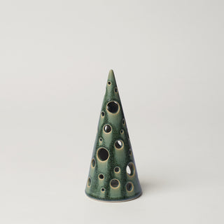 Hand-thrown ceramic Christmas tree by Rookwood Pottery