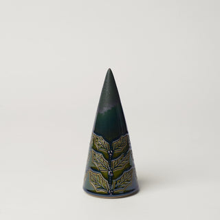 Hand-thrown ceramic Christmas tree by Rookwood Pottery