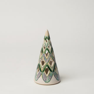 Hand-thrown ceramic Christmas tree by Rookwood Pottery