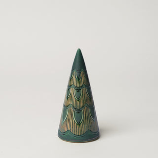 Hand-thrown ceramic Christmas tree by Rookwood Pottery