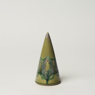 Hand-thrown ceramic Christmas tree by Rookwood Pottery