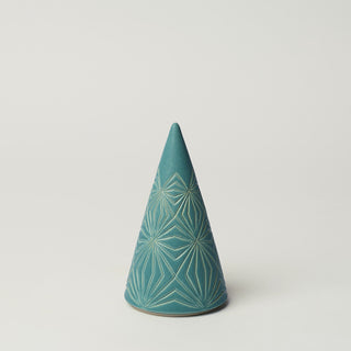 Hand-thrown ceramic Christmas tree by Rookwood Pottery