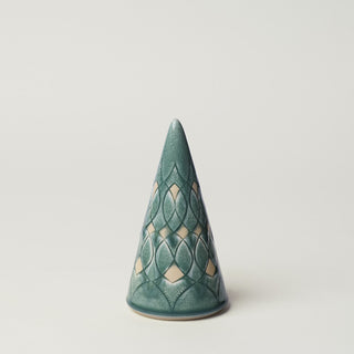 Hand-thrown ceramic Christmas tree by Rookwood Pottery