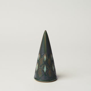 Hand-thrown ceramic Christmas tree by Rookwood Pottery