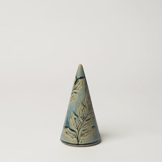 Hand-thrown ceramic Christmas tree by Rookwood Pottery