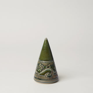 Hand-thrown ceramic Christmas tree by Rookwood Pottery