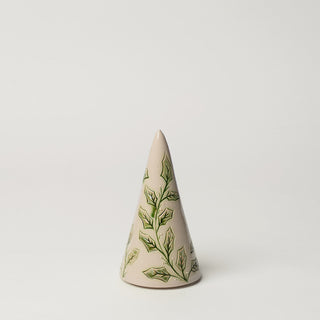 Hand-thrown ceramic Christmas tree by Rookwood Pottery