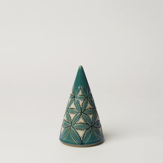 Hand-thrown ceramic Christmas tree by Rookwood Pottery
