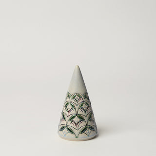 Hand-thrown ceramic Christmas tree by Rookwood Pottery