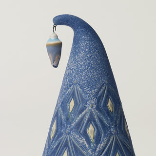 Close-up details of hand-thrown ceramic holiday tree