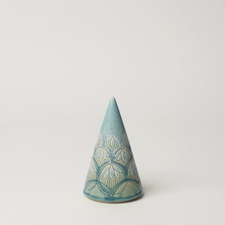 Hand-thrown ceramic Christmas tree by Rookwood Pottery