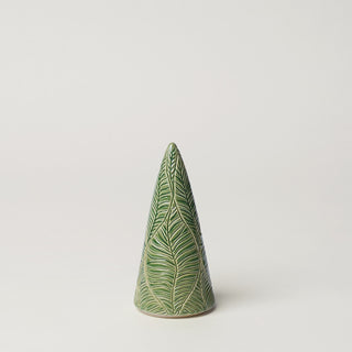Hand-thrown ceramic Christmas tree by Rookwood Pottery