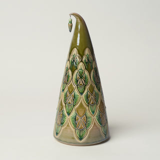 Hand-thrown ceramic Christmas tree by Rookwood Pottery