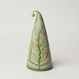 Hand-thrown ceramic Christmas tree by Rookwood Pottery