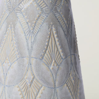 Close-up details of hand-thrown ceramic holiday tree