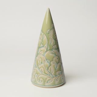 Hand-thrown ceramic Christmas tree by Rookwood Pottery