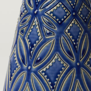 Close-up details of hand-thrown ceramic holiday tree