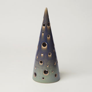 Hand-thrown ceramic Christmas tree by Rookwood Pottery