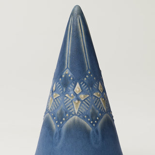 Close-up details of hand-thrown ceramic holiday tree