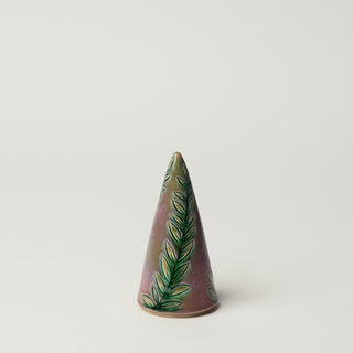Hand-thrown ceramic Christmas tree by Rookwood Pottery