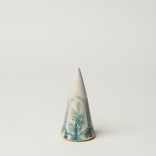 Hand-thrown ceramic Christmas tree by Rookwood Pottery