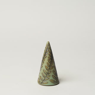 Hand-thrown ceramic Christmas tree by Rookwood Pottery