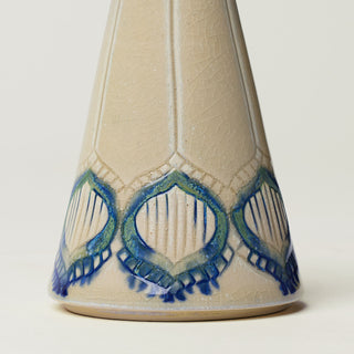 Close-up details of hand-thrown ceramic holiday tree