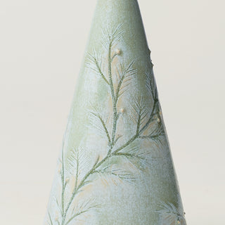 Close-up details of hand-thrown ceramic holiday tree