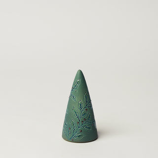 Hand-thrown ceramic Christmas tree by Rookwood Pottery