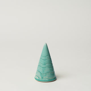 Hand-thrown ceramic Christmas tree by Rookwood Pottery