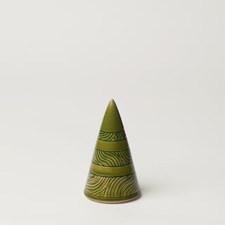 Hand-thrown ceramic Christmas tree by Rookwood Pottery