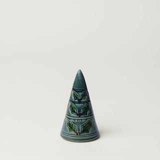 Hand-thrown ceramic Christmas tree by Rookwood Pottery