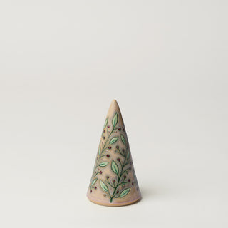 Hand-thrown ceramic Christmas tree by Rookwood Pottery