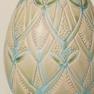 Close-up details of the ceramic handcrafted egg.