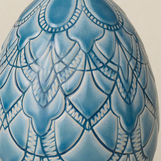 Close-up details of the ceramic handcrafted egg.